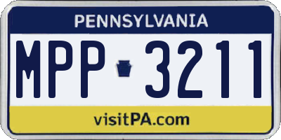 PA license plate MPP3211