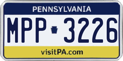 PA license plate MPP3226