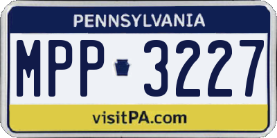 PA license plate MPP3227