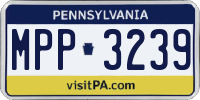 PA license plate MPP3239