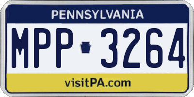 PA license plate MPP3264