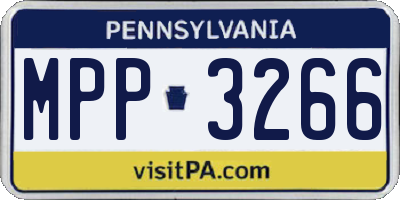 PA license plate MPP3266