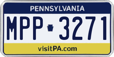 PA license plate MPP3271