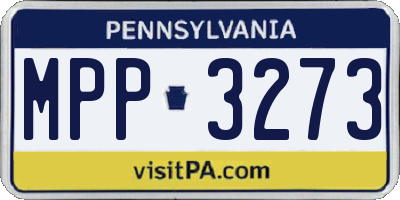 PA license plate MPP3273