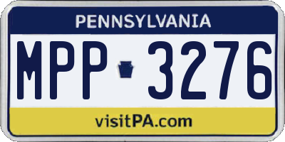 PA license plate MPP3276
