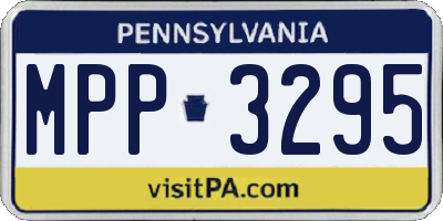 PA license plate MPP3295