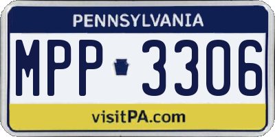 PA license plate MPP3306
