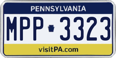 PA license plate MPP3323