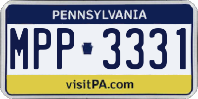 PA license plate MPP3331
