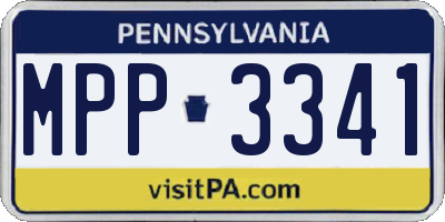 PA license plate MPP3341