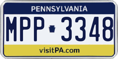 PA license plate MPP3348
