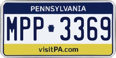 PA license plate MPP3369