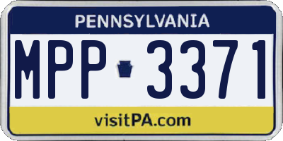 PA license plate MPP3371