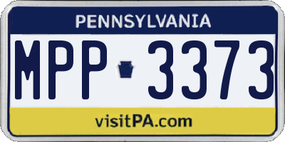 PA license plate MPP3373