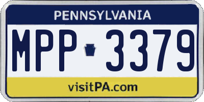 PA license plate MPP3379