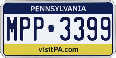 PA license plate MPP3399