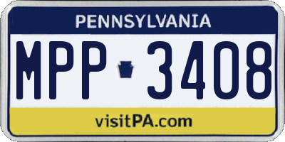 PA license plate MPP3408