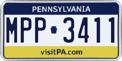 PA license plate MPP3411