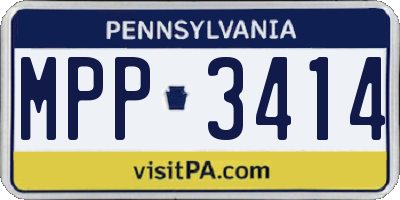PA license plate MPP3414