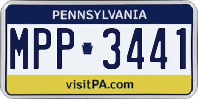 PA license plate MPP3441