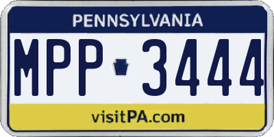 PA license plate MPP3444