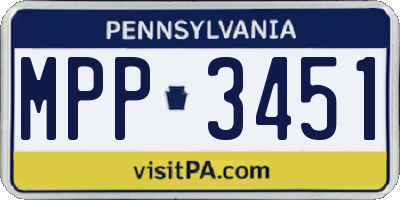 PA license plate MPP3451