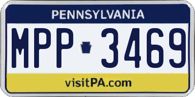 PA license plate MPP3469