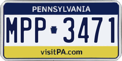 PA license plate MPP3471
