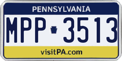 PA license plate MPP3513