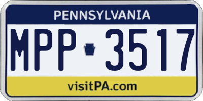 PA license plate MPP3517