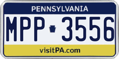 PA license plate MPP3556