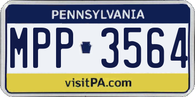 PA license plate MPP3564