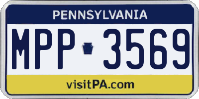 PA license plate MPP3569