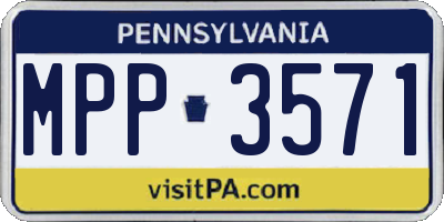 PA license plate MPP3571