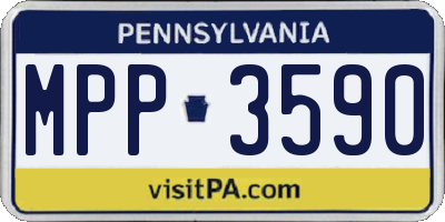 PA license plate MPP3590