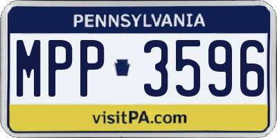 PA license plate MPP3596