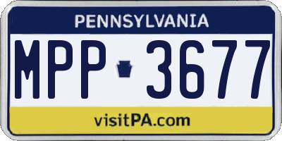 PA license plate MPP3677