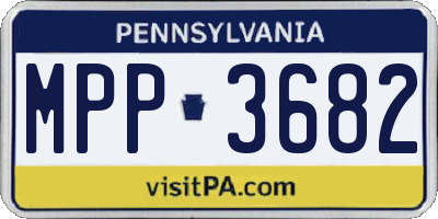PA license plate MPP3682