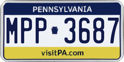 PA license plate MPP3687