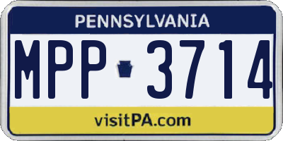 PA license plate MPP3714