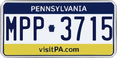 PA license plate MPP3715