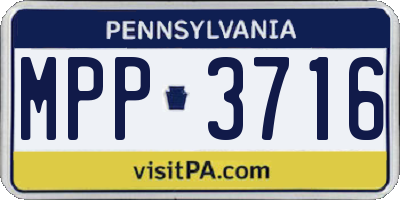PA license plate MPP3716