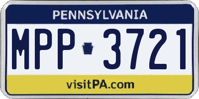 PA license plate MPP3721