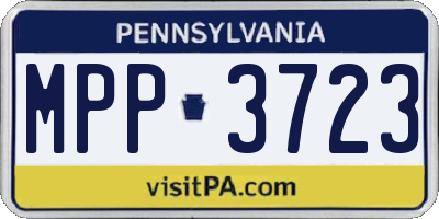PA license plate MPP3723