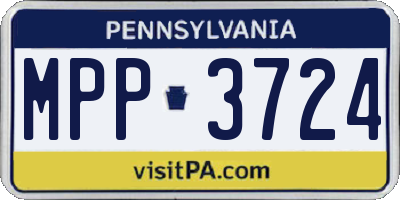 PA license plate MPP3724