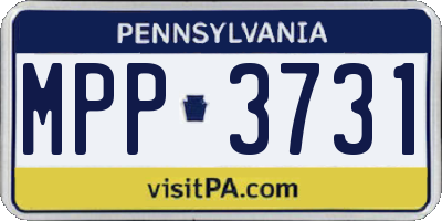 PA license plate MPP3731