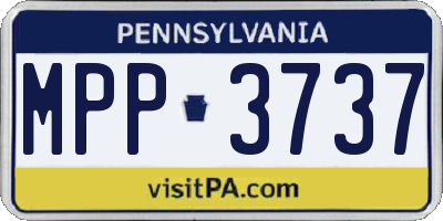 PA license plate MPP3737
