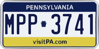 PA license plate MPP3741
