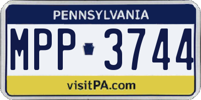 PA license plate MPP3744