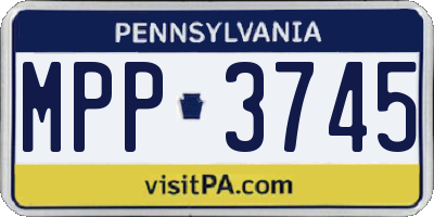 PA license plate MPP3745
